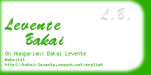 levente bakai business card